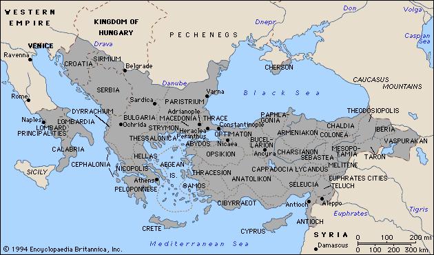 The Byzantine Empire "Eastern half of the Roman Empire, which survived for a thousand years after the western half had