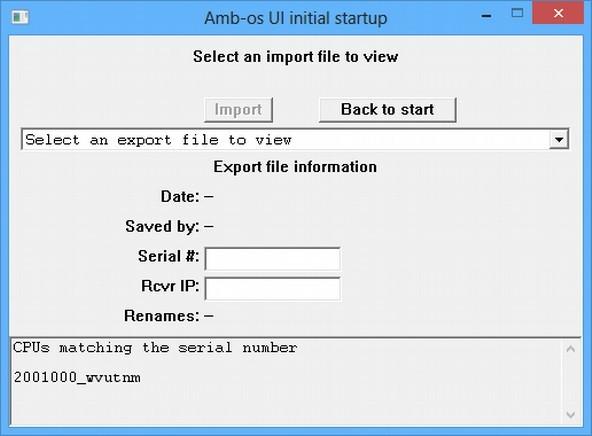 The Amb-OS User Interface does periodic backups to the Amb-OS FTP site.