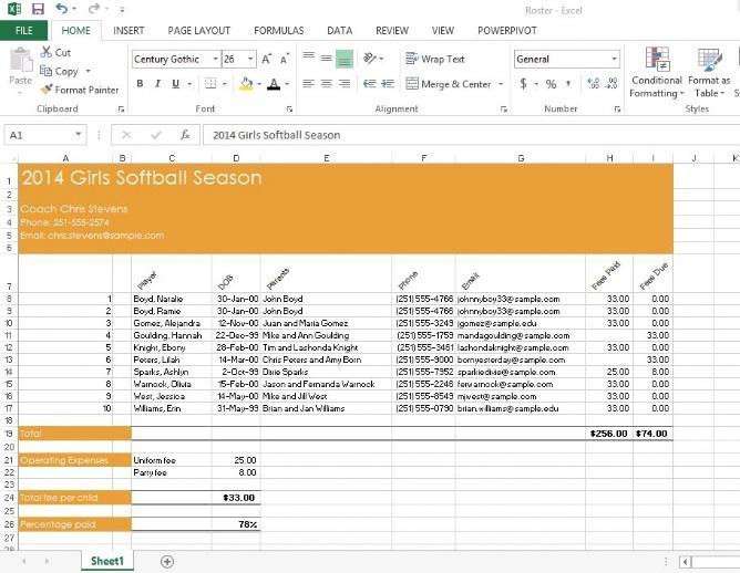 Building a Worksheet with Titles, Headings, and Data The