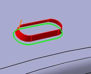 Creating a Flanged Cutout 1 Click the Flanged