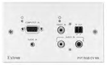 PVT RGB CV MK PoleVault VGA, Composite Video and Stereo Audio Input - MK Wallplate Transmits VGA computer video, composite video, and stereo audio signals to a PoleVault