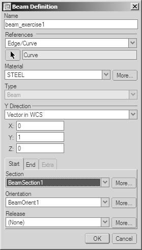 the STOP note.) Click on OK then OK for the Beam Orientation dialog box.