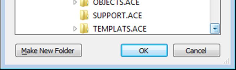 If the object doesn t currently exist, an ACE object from an old (non-xml) version of ACE can be imported.