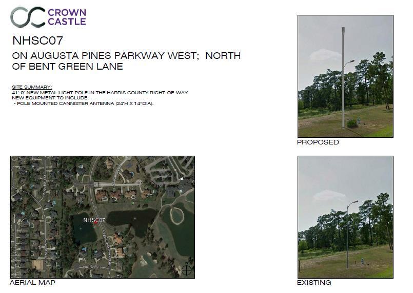 Augusta Pines Node #NHSC07: Propose replacement of existing streetlight with identical