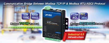 Moreover, an industrial IT SNMP network can be upgraded to an automation Modbus TCP/IP network without any difficulty and extra expense.