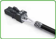 890-665 25 Apply the shield to the rubber cable. Strip length, outer insulation = 30 mm / 1.
