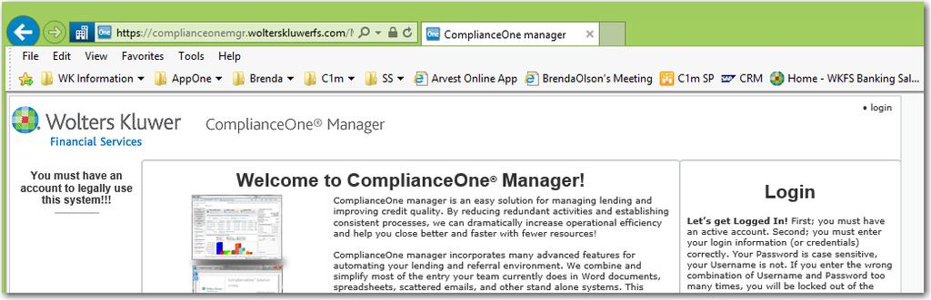 10. Restart your system, 11. Navigate to ComplianceOne manager.