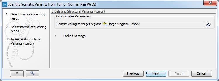 Figure 4: Select the target file. 5. Select the same target regions - chr22 file for the normal sample. 6.