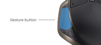 To perform a gesture Hold down the Gesture button while moving the mouse left,
