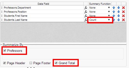 T display grand ttals check the Grand Ttal bx. Then fr each Data Field yu want ttaled select a Summary Functin (see belw). Summary Functins: Sum: Ttals the all f the data in the Data Field.