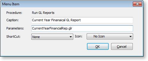 EXO Business Accountant s Assistant User Guide Saving GL Report Writer Settings The settings on the Run GL Report window can be saved to a file, so that they can be re-used at a later time.