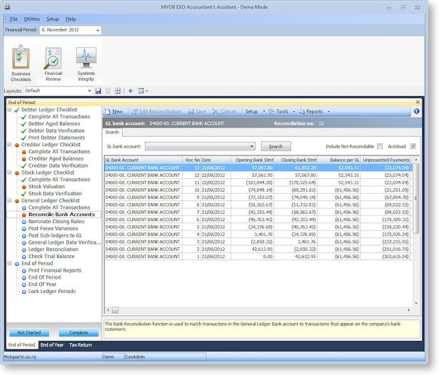 EXO Accountant s Assistant The EXO Accountant s Assistant module provides accountants and external advisors with an intuitive and easy-to-use portal to the accounting functions of MYOB EXO Business.