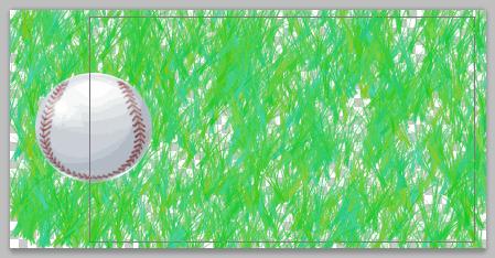 You don't want your text to appear anywhere on the baseball but you want it to wrap around the baseball. Select the Ellipse Tool in the Tools palette.