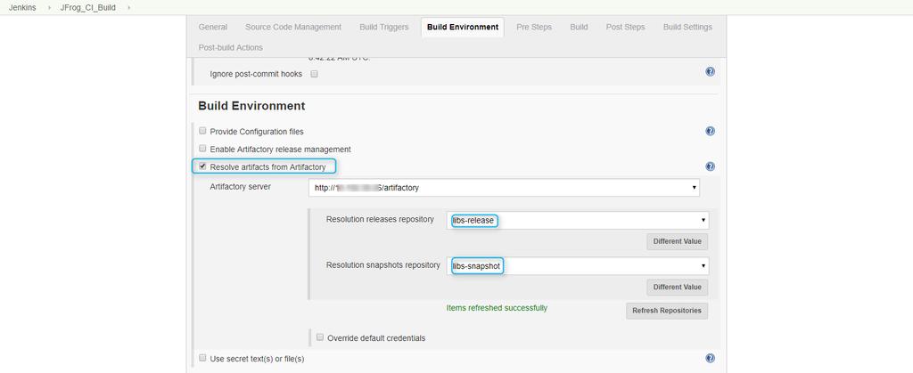 Select Use private Maven Repository checkbox and point it to use Local to Workspace. This ensures all the artifacts stay on a NetApp workspace.