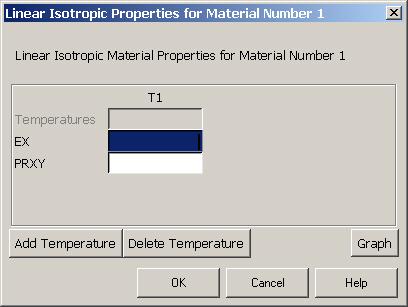 Example - Material Properties Preprocessor > Material Props >
