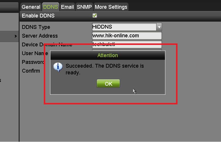 A SUCCESS message will pop up If the Domain Name does