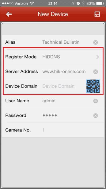 CONFIGURING THE MOBILE APP CHANGE THE MODE ENTER DEVICE DOMAIN