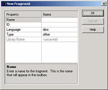 Using the Fragment Editor way that templates display there. In fact, some options in the Designer toolbar also apply to fragments (Cut, Copy, Paste, Save, window controls, and so on).