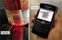 A bar code reader, also called a bar code scanner uses laser beams to read bar codes RFID (radio frequency identification) uses radio signals to communicate with a tag placed in