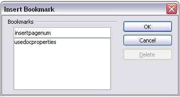 Figure 11: Finding the field name for a heading Using bookmarks Bookmarks are listed in the Navigator and can be accessed directly from there with a single mouse click.
