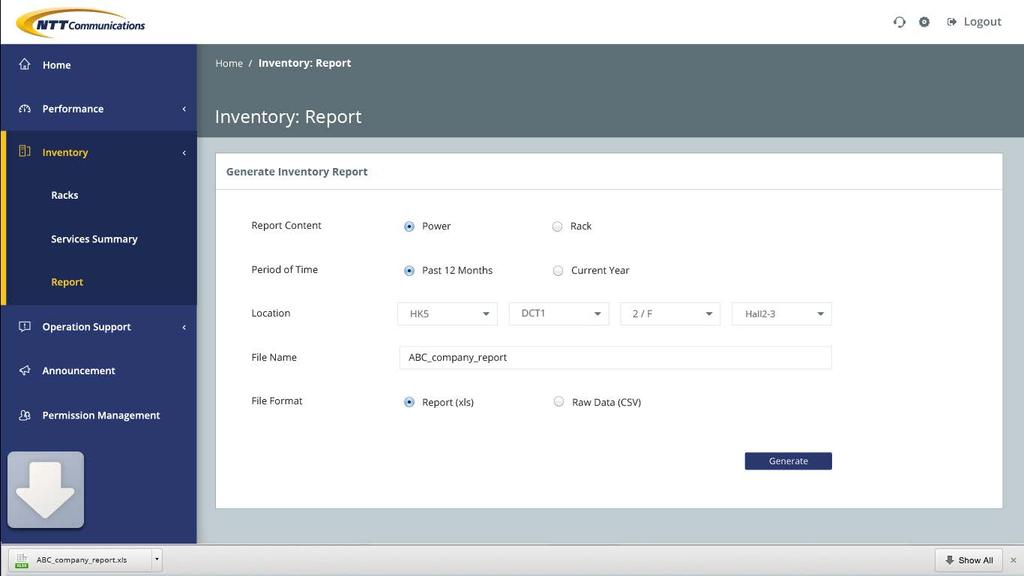 Example of Visibility Gain Collection of performance record in editable format to facilitate audit, management reporting, and future planning Performance reporting of specific day, month, or