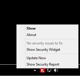 If you double-click this icon, Bitdefender will open. Also, by right-clicking the icon, a contextual menu will allow you to quickly manage the Bitdefender product.