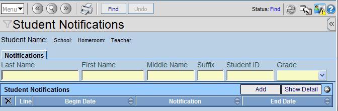 Student Notifications Special Education User Guide Student notifications can be created to alert staff about special types of student