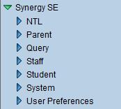 Open the Synergy SE Navigation Tree by clicking on the Tree button. 2. Expand the Synergy SE folder by clicking on the name Synergy SE or pointing next to the word.