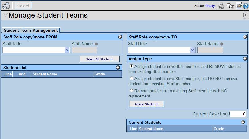 Note: A Case Manager cannot be deleted from a student s Team List until a new Case Manager
