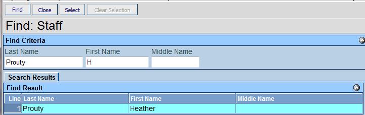 Select Staff Role in the Staff Role copy/move FROM section. 2. Click the to select Staff Name 1 2 3.