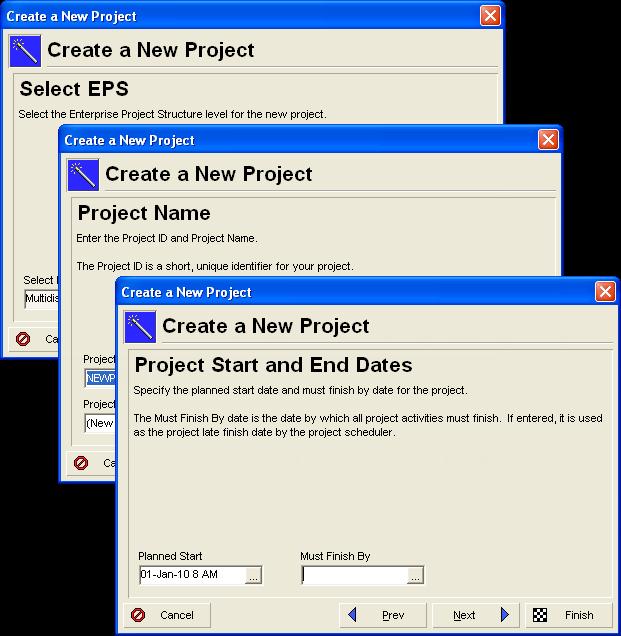 Plan for Schedule Planning & Development Adding the Project Enter the Project Basics Project ID to