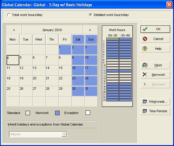 Calendars) Global (templates) Resource