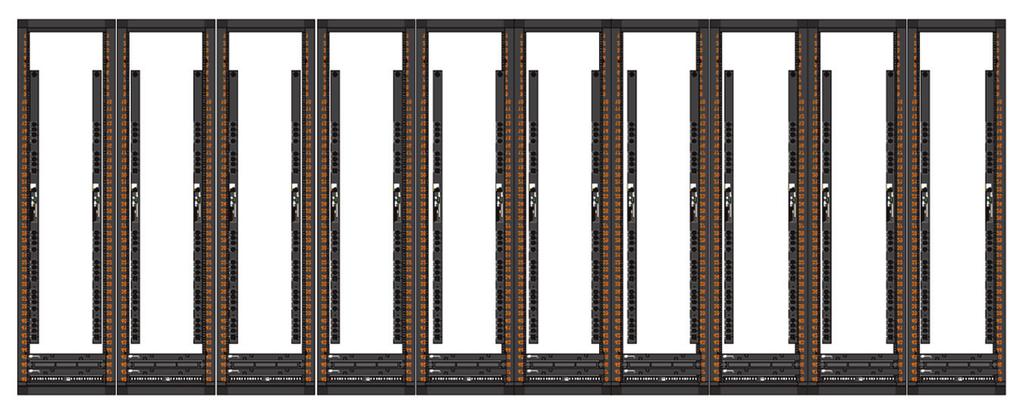 instead of standard 600mm server cabinets within the same footprint allocates more power per cabinet to support