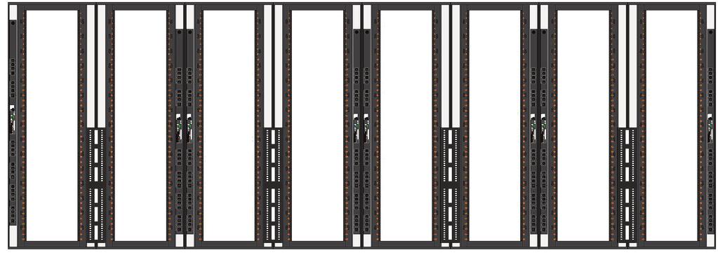 Compared to 600mm server cabinets, the VersaPOD s ability to share connectivity, patching and PDUs in the shared
