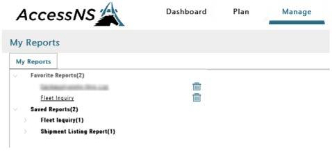 To delete a saved report, navigate to the transaction via the dropdown menu, pull up the filter panel, click on the name of the saved report from the LOAD SAVED SEARCH list, and (once displayed)
