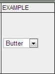 We have a drop down menu filled with three values: Milk, Butter, and Cheese We are going to place those values within our UI drop down menu.