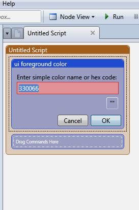 Click ok and the foreground of your bot will be set to the color you designated.