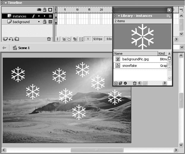 6. Symbols and Instances Macromedia Flash MX H O T 3. Editing Symbols The instances on your Stage have a special relationship with the symbol in the Library.