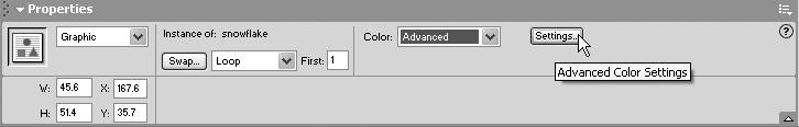 In the Advanced Effect dialog box, click the arrow and drag the Red slider to 20%. Click and drag the Green slider down to 60%. Click and drag the Alpha slider to 50%.