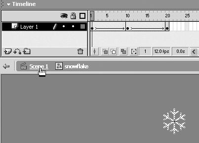 Macromedia Flash MX H O T 6. Symbols and Instances 12. With the snowball circle still selected, set the Alpha to 0%. This will make the snowball in Frame 20 transparent.