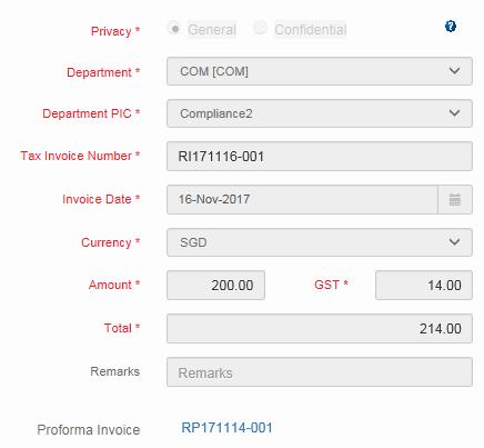PRUinvoice: Submit Invoice For Processed Proforma Invoice Submit Invoice for a Processed Proforma Invoice Select Upload Invoice and Select the proforma invoice to follow up.