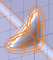 Creating a Stiffening Rib Page 111 This task shows you how to create a stiffness rib by specifying the punch geometrical parameters. Open the NEWStamping7.CATPart document from the samples directory.
