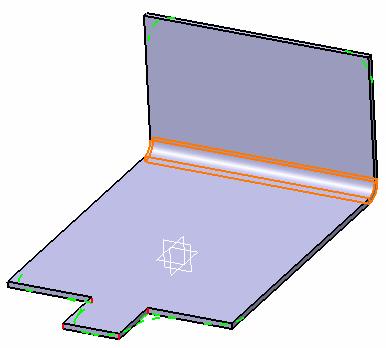 Page 125 5. Click to select a concave edge on a part. The corner is previewed on the edge, with the current radius value. 6.