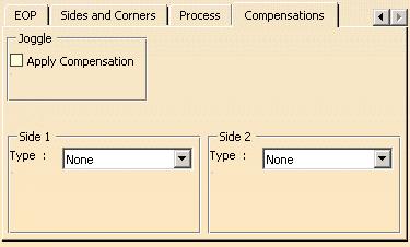Page 58 Compensations In the Compensations tab, you can define compensations for the: Joggle: check the Apply Compensation button when creating or editing the joggle.