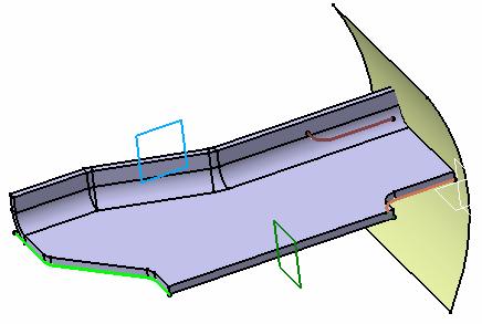 runout: length of the offset, between the original surface of the surfacic flange and the new surface (joggle) clearance: length added to the offset at the joggle starting plane start radius: fillet