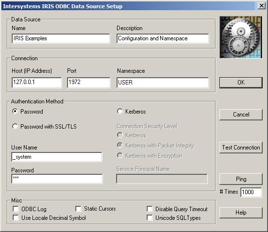 2 Using InterSystems IRIS as an ODBC Data Source on Microsoft Windows This chapter describes how to create a DSN for an InterSystems IRIS database on Windows, which you can do either via the Control