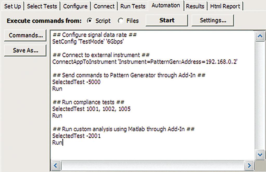 Configure additional instruments used in your test suite such as a pattern generator and probe switch matrix.