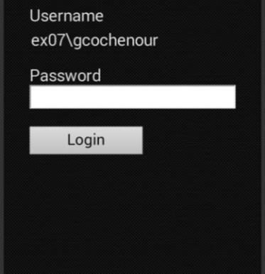 You are redirected to an authentication service. Enter the Username and Password by which the service identifies you, then tap Login.