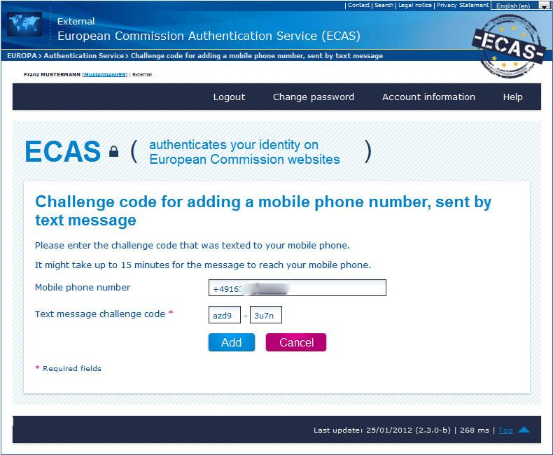 8 CONFIRM MOBILE PHONE NUMBER You will then receive a text message sent to the mobile phone number you entered 1.