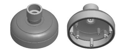 62 Cruiser S660V and SN660V PTZ cameras Ceiling Mount Wall Mount NPT Pipe Adapter V660-HDA202 Converts outdoor domes to pendant mounting Die-cast aluminum construction 1-1/4-inch NPT inlet fitting